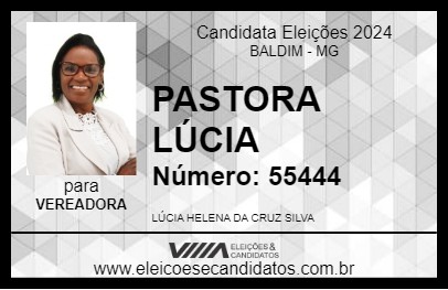 Candidato PASTORA LÚCIA 2024 - BALDIM - Eleições