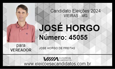 Candidato JOSÉ HORGO 2024 - VIEIRAS - Eleições