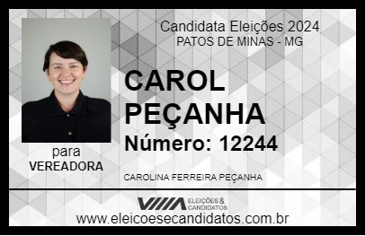 Candidato CAROL PEÇANHA 2024 - PATOS DE MINAS - Eleições