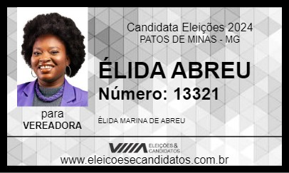 Candidato ÉLIDA ABREU 2024 - PATOS DE MINAS - Eleições