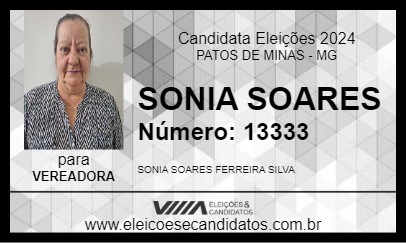 Candidato SONIA SOARES 2024 - PATOS DE MINAS - Eleições