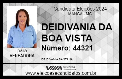 Candidato DEIDIVANIA DA BOA VISTA 2024 - MANGA - Eleições