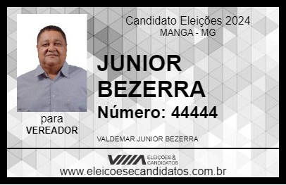 Candidato JUNIOR BEZERRA 2024 - MANGA - Eleições