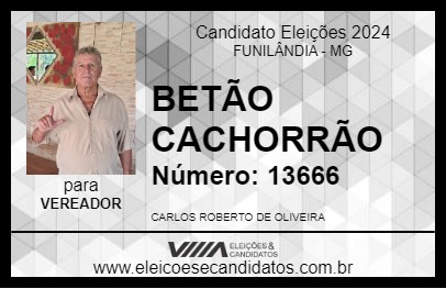 Candidato BETÃO CACHORRÃO 2024 - FUNILÂNDIA - Eleições