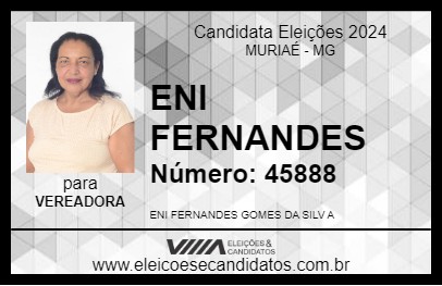 Candidato ENI FERNANDES 2024 - MURIAÉ - Eleições