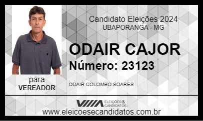 Candidato ODAIR CAJOR 2024 - UBAPORANGA - Eleições