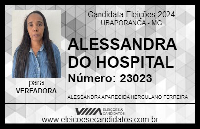 Candidato ALESSANDRA DA ENFERMAGEM 2024 - UBAPORANGA - Eleições