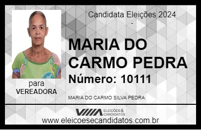 Candidato MARIA DO CARMO PEDRA 2024 - UBAPORANGA - Eleições