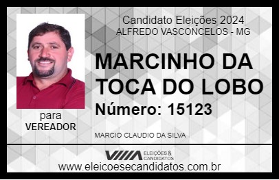 Candidato MARCINHO DA TOCA DO LOBO 2024 - ALFREDO VASCONCELOS - Eleições