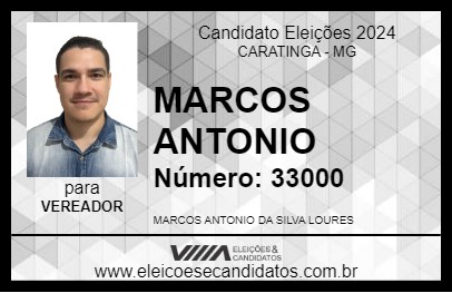 Candidato MARCOS ANTONIO 2024 - CARATINGA - Eleições