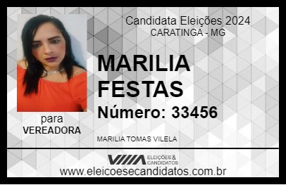 Candidato MARILIA FESTAS 2024 - CARATINGA - Eleições