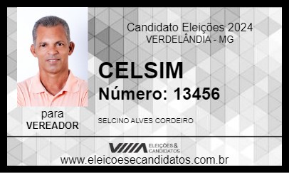 Candidato CELSIM 2024 - VERDELÂNDIA - Eleições