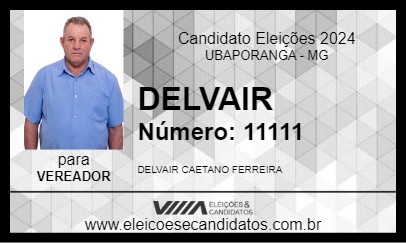 Candidato DELVAIR 2024 - UBAPORANGA - Eleições