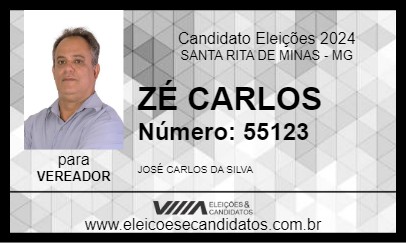 Candidato ZÉ CARLOS 2024 - SANTA RITA DE MINAS - Eleições