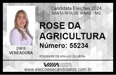 Candidato ROSE DA AGRICULTURA 2024 - SANTA RITA DE MINAS - Eleições