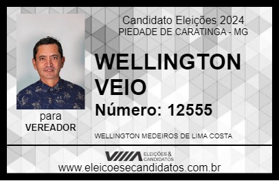 Candidato WELLINGTON VEIO 2024 - PIEDADE DE CARATINGA - Eleições