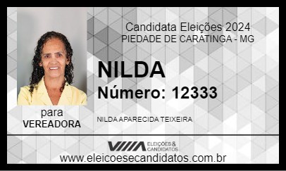 Candidato NILDA 2024 - PIEDADE DE CARATINGA - Eleições