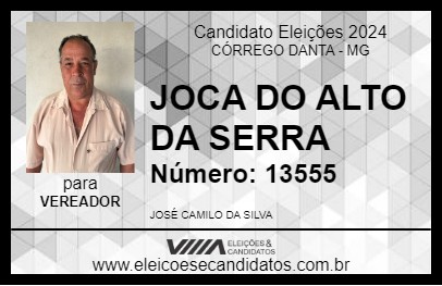 Candidato JOCA DO ALTO DA SERRA 2024 - CÓRREGO DANTA - Eleições