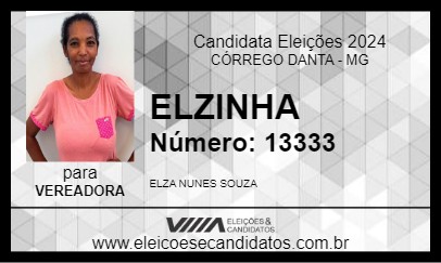 Candidato ELZINHA 2024 - CÓRREGO DANTA - Eleições