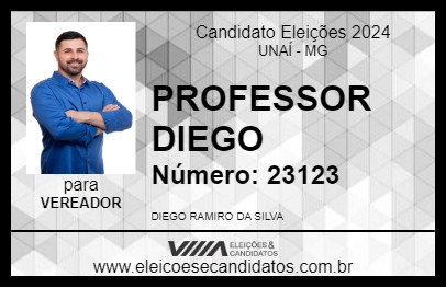 Candidato PROFESSOR DIEGO 2024 - UNAÍ - Eleições