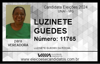 Candidato LUZINETE GUEDES 2024 - UNAÍ - Eleições