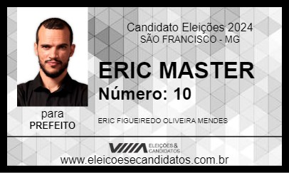 Candidato ERIC MASTER 2024 - SÃO FRANCISCO - Eleições