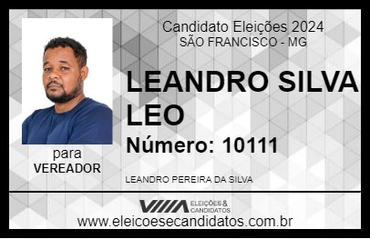 Candidato LEANDRO SILVA LEO 2024 - SÃO FRANCISCO - Eleições