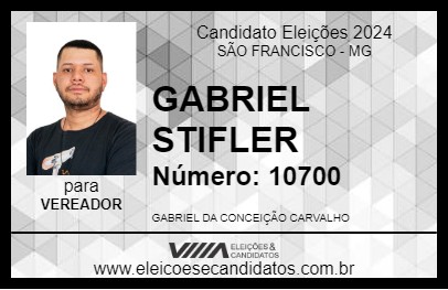 Candidato GABRIEL STIFLER 2024 - SÃO FRANCISCO - Eleições