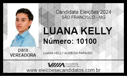 Candidato LUANA KELLY 2024 - SÃO FRANCISCO - Eleições