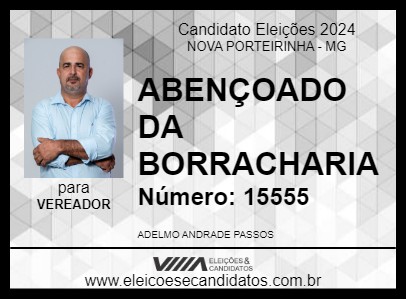 Candidato ABENÇOADO DA BORRACHARIA 2024 - NOVA PORTEIRINHA - Eleições