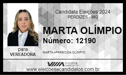 Candidato MARTA OLÍMPIO 2024 - PERDIZES - Eleições