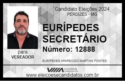 Candidato EURÍPEDES SECRETÁRIO 2024 - PERDIZES - Eleições