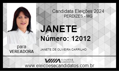 Candidato JANETE 2024 - PERDIZES - Eleições