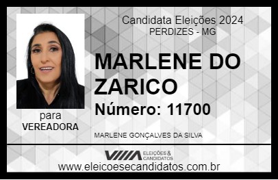 Candidato MARLENE DO ZARICO 2024 - PERDIZES - Eleições