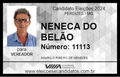 Candidato NENECA DO BELÃO 2024 - PERDIZES - Eleições