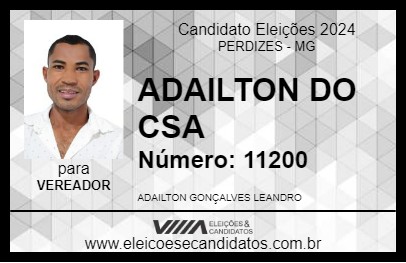 Candidato ADAILTON DO CSA 2024 - PERDIZES - Eleições