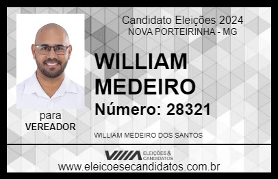 Candidato WILLIAM MEDEIRO 2024 - NOVA PORTEIRINHA - Eleições