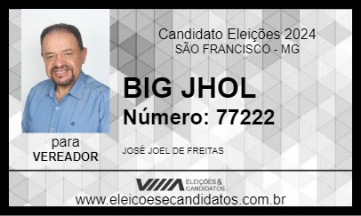 Candidato BIG JHOL 2024 - SÃO FRANCISCO - Eleições