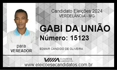 Candidato GABI DA UNIÃO  2024 - VERDELÂNDIA - Eleições