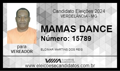 Candidato MAMAS DANCE  2024 - VERDELÂNDIA - Eleições