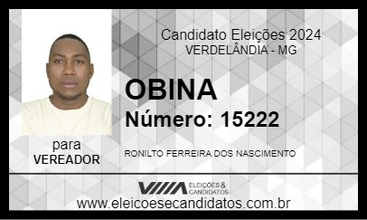 Candidato OBINA 2024 - VERDELÂNDIA - Eleições