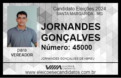 Candidato JORNANDES GONÇALVES 2024 - SANTA MARGARIDA - Eleições