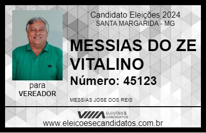 Candidato MESSIAS DO ZE VITALINO 2024 - SANTA MARGARIDA - Eleições