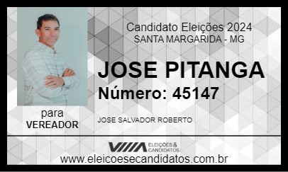 Candidato JOSE PITANGA 2024 - SANTA MARGARIDA - Eleições