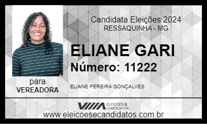 Candidato ELIANE GARI 2024 - RESSAQUINHA - Eleições