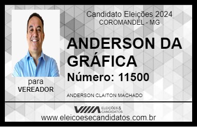 Candidato ANDERSON DA GRÁFICA 2024 - COROMANDEL - Eleições