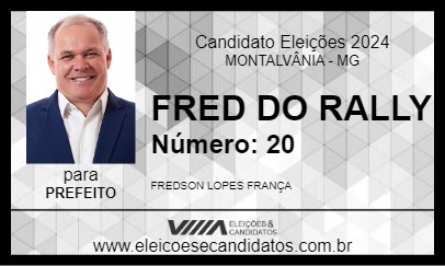 Candidato FRED DO RALLY 2024 - MONTALVÂNIA - Eleições