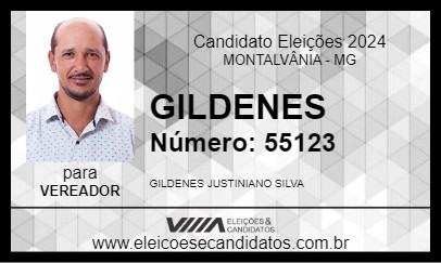 Candidato GILDENES 2024 - MONTALVÂNIA - Eleições