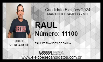 Candidato RAUL 2024 - MARTINHO CAMPOS - Eleições