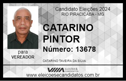 Candidato CATARINO PINTOR 2024 - RIO PIRACICABA - Eleições